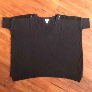 Maternity short sleeve sequins sweater